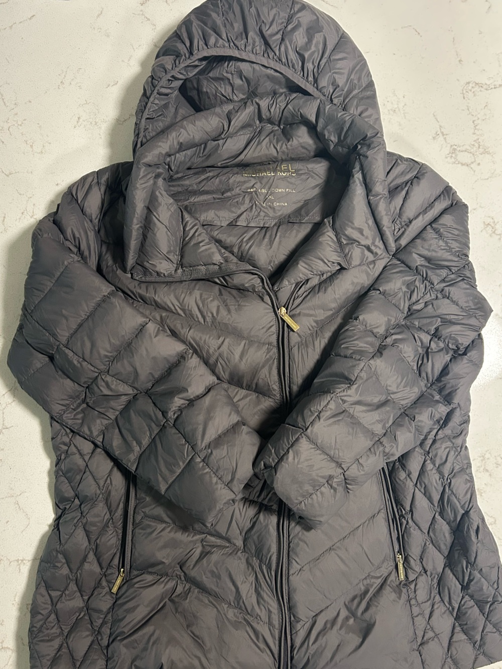 Michael Kors Quilted Puffer Jacket - Dark Gray